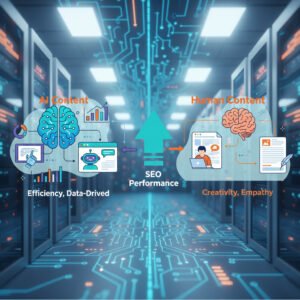 Read more about the article AI Content vs. Human Content: What Works Best for SEO in 2026?